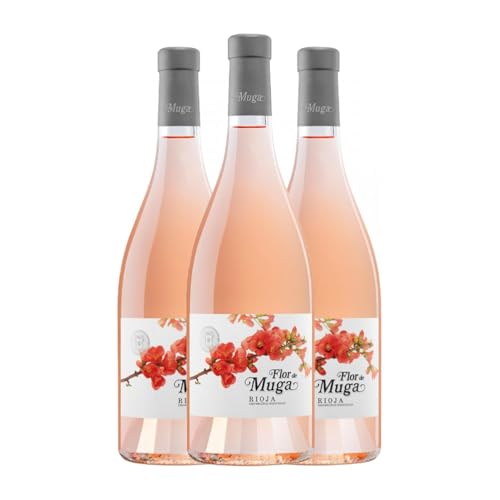 Muga Flor Grenache Rioja 75 cl Rosé-Wein (Karton mit 3 Flaschen von 75 cl) von Bodegas Muga