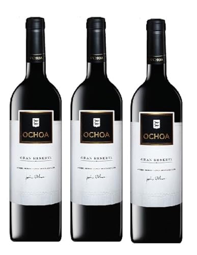 3x 0,75l - 2014er - Bodegas Ochoa - Gran Reserva - Navarra D.O.P. - Spanien - Rotwein trocken von Bodegas Ochoa