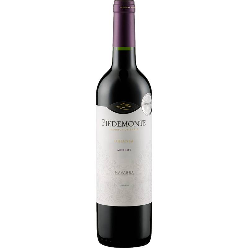 Piedemonte Merlot Crianza, Navarra DO, Navarra, 2020, Rotwein von Bodegas Piedemonte Soc.Coop. ,   ES 31390 Olite (Navarra)