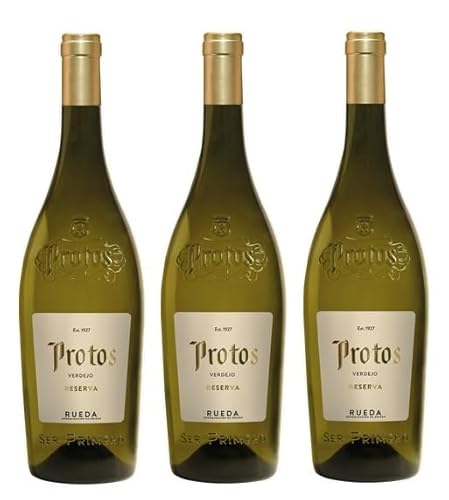 3x 0,75l - 2019er - Bodegas Protos - Verdejo Reserva - Rueda D.O.P. - Spanien - Weißwein trocken von Bodegas Protos