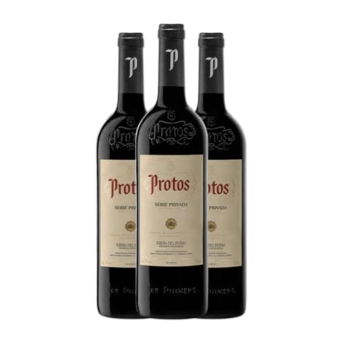 Protos Serie Privada Tempranillo Ribera del Duero Alterung 75 cl Rotwein (Karton mit 3 Flaschen von 75 cl) von Bodegas Protos