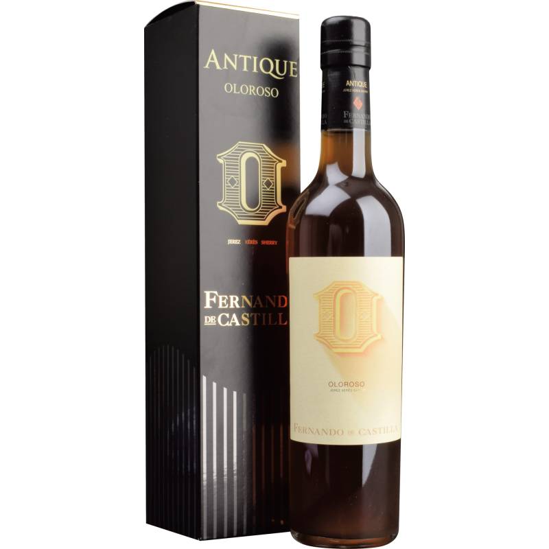 Fernando De Castilla Sherry Oloroso Antique, Jerez/Xerez/Sherry DO, 0,5 L, 20% Vol., Etui, Sherry/Jerez, Spirituosen von Bodegas Rey Fernando de Castilla / C/Jardinillo, 7 al 11 / E - 11404 Jerez de la Frontera / Cadiz