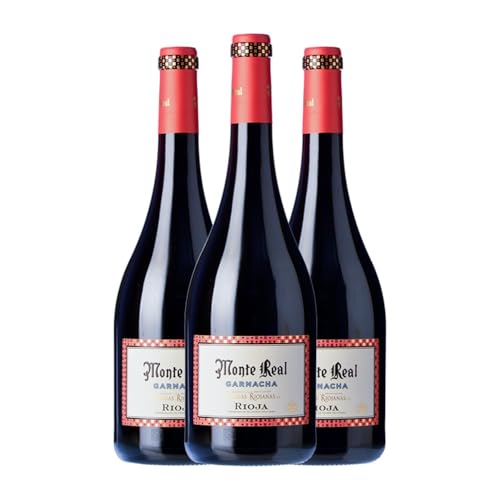 Bodegas Riojanas Monte Real Grenache Rioja 75 cl Rotwein (Karton mit 3 Flaschen von 75 cl) von Bodegas Riojanas