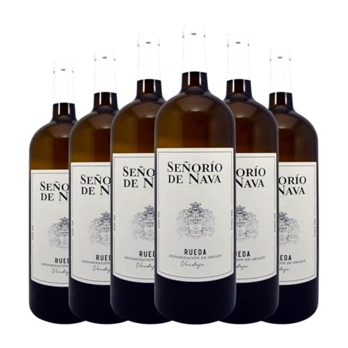 Señorío de Nava Verdejo Rueda Magnum-Flasche 1,5 L Weißwein (Karton mit 6 Magnum-Flasche von 1,5 L) von Bodegas Señorío de Nava