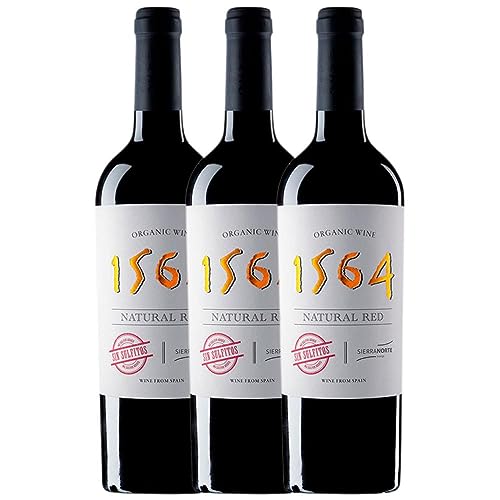 Sierra Norte 1564 Natural Red Syrah 75 cl (Schachtel mit 3 Flaschen von 75 cl) von Bodegas Sierra Norte