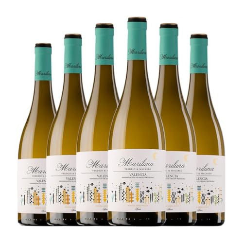 Sierra Norte Mariluna Blanco Utiel-Requena 75 cl Weißwein (Karton mit 6 Flaschen von 75 cl) von Bodegas Sierra Norte