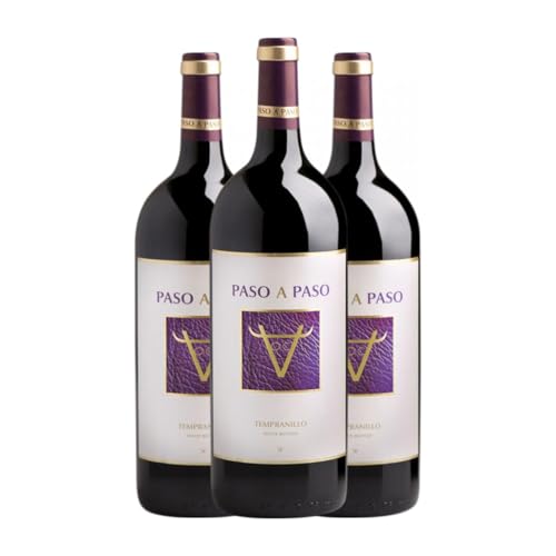 Volver Paso a Paso Tempranillo La Mancha Magnum-Flasche 1,5 L Rotwein (Karton mit 3 Magnum-Flasche von 1,5 L) von Bodegas Volver