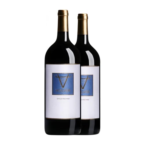 Volver Tempranillo La Mancha Alterung Magnum-Flasche 1,5 L Rotwein (Karton mit 2 Magnum-Flasche von 1,5 L) von Bodegas Volver