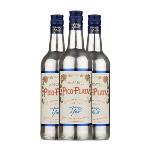 Yuste Pico-Plata Muskateller Jerez-Xérès-Sherry 75 cl Süßer Wein (Karton mit 3 Flaschen von 75 cl) von Bodegas Yuste