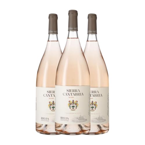 Sierra Cantabria Rosado Rioja Magnum-Flasche 1,5 L Rosé-Wein (Karton mit 3 Magnum-Flasche von 1,5 L) von Bodegas y Viñedos Sierra Cantabria