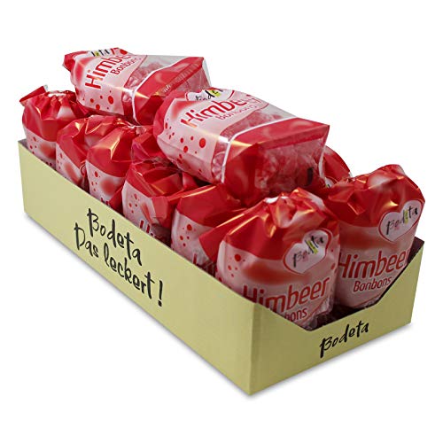 14er Pack Bodeta Himbeer Bonbons (14 x 200 g) im Bodenbeutel, Himbeerbonbons, Lutschbonbons von Bodeta Süßwaren GmbH