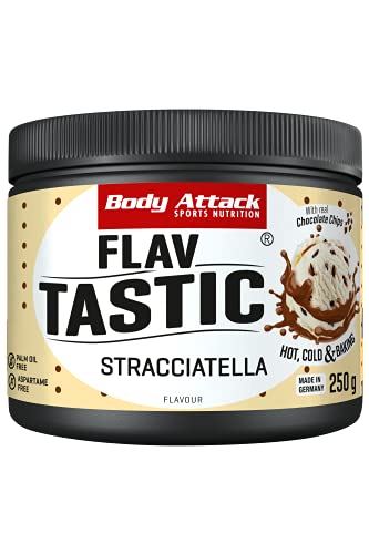 Body Attack Flavattack®, Stracciatella, 250g / 83 Portionen-intensives Geschmackspulver für Hot & Cold und zum Backen, palmöl-, aspartam- & glutenfrei, Made in Germany von Body Attack Sports Nutrition