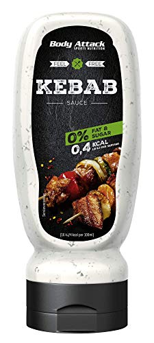 Body Attack Grill Sauce Kebab 2x 320ml / 2x 32 Portionen, perfekt für Grillgut und Salate, vegan, kalorienarm, Made in Germany von Body Attack Sports Nutrition