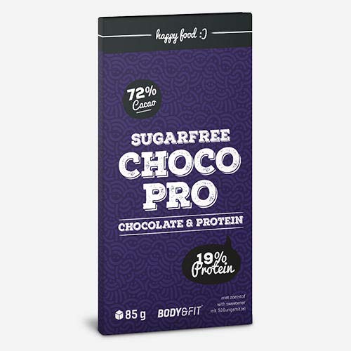 Body & Fit ChocoPro (Zuckerfrei) Zartbitter 780 gramm (12 riegel) von Body & Fit