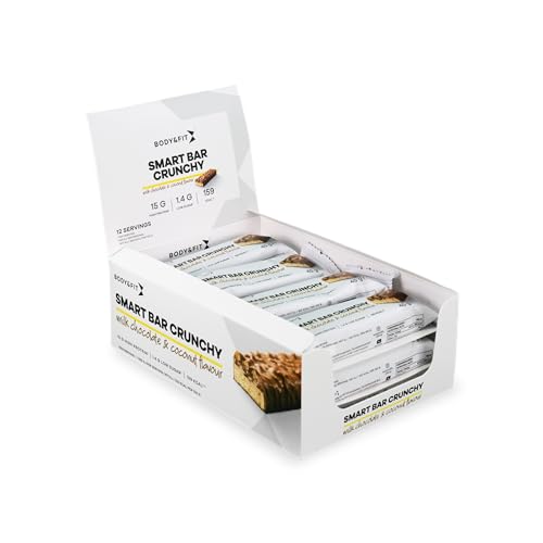 Body & Fit Smart Riegel Crunchy Protein Riegel Low Carb Milchschokolade & Coconut - 12 x 45g von Body & Fit