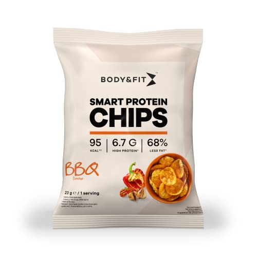 Body & Fit Smart Protein Chips - Eiweiß Snack Soja- und Kartoffelchips 12x23 gramm (Barbecue) von Body & Fit