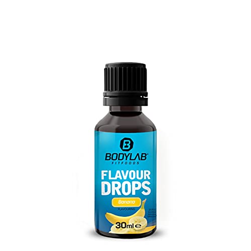 Bodylab24 Flavour Drops 30ml Banane, Kalorienfreie, Zuckerfreie & Fettfreie Aroma-Tropfen, Flavdrops zum Süßen von Lebensmitteln, Kaffee Sirup, Geschmackstropfen ohne Künstliche Farbstoffe von Bodylab24