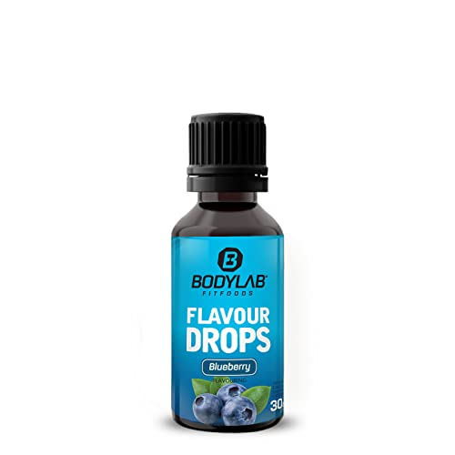 Bodylab24 Flavour Drops 30ml Blaubeere, Kalorienfreie, Zuckerfreie & Fettfreie Aroma-Tropfen, Flavdrops zum Süßen von Lebensmitteln, Kaffee Sirup, Geschmackstropfen ohne Künstliche Farbstoffe von Bodylab24