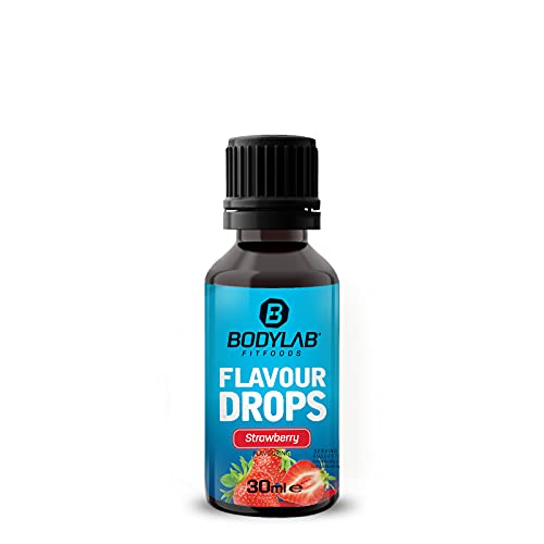 Bodylab24 Flavour Drops 30ml Erdbeere, Kalorienfreie, Zuckerfreie & Fettfreie Aroma-Tropfen, Flavdrops zum Süßen von Lebensmitteln, Kaffee Sirup, Geschmackstropfen ohne Künstliche Farbstoffe von Bodylab24