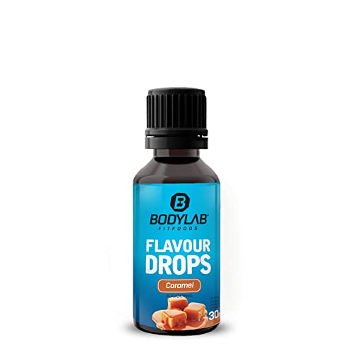 Bodylab24 Flavour Drops 30ml Karamel, Kalorienfreie, Zuckerfreie & Fettfreie Aroma-Tropfen, Flavdrops zum Süßen von Lebensmitteln, Kaffee Sirup, Geschmackstropfen ohne Künstliche Farbstoffe von Bodylab24