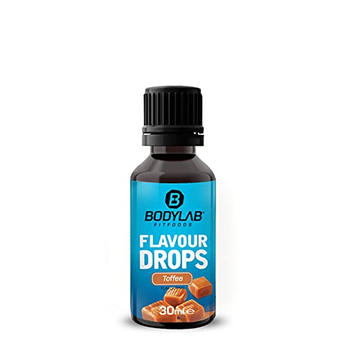 Bodylab24 Flavour Drops 30ml Toffee, Kalorienfreie, Zuckerfreie & Fettfreie Aroma-Tropfen, Flavdrops zum Süßen von Lebensmitteln, Kaffee Sirup, Geschmackstropfen ohne Künstliche Farbstoffe von Bodylab24