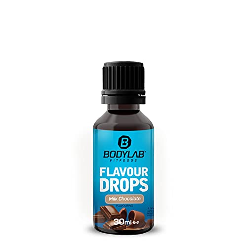 Bodylab24 Flavour Drops 30ml Vollmilchschokolade, Kalorienfreie, Zuckerfreie & Fettfreie Aroma-Tropfen, Flavdrops zum Süßen von Lebensmitteln, Geschmackstropfen ohne Künstliche Farbstoffe von Bodylab24