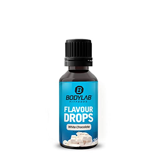 Bodylab24 Flavour Drops 30ml Weiße Schokolade, Kalorienfreie, Zuckerfreie & Fettfreie Aroma-Tropfen, Flavdrops zum Süßen von Lebensmitteln, Kaffee Sirup, Geschmackstropfen ohne Künstliche Farbstoffe von Bodylab24