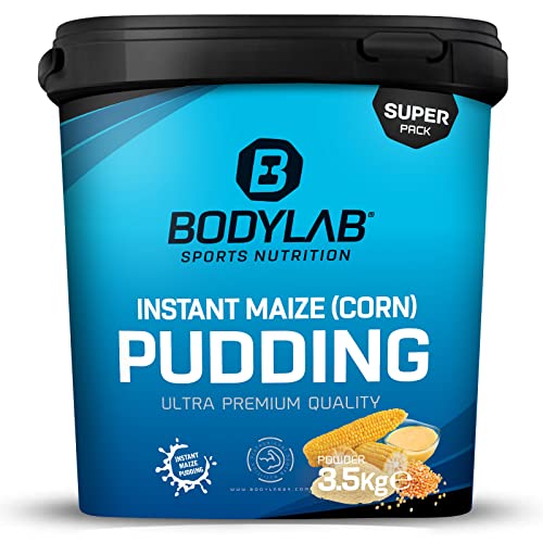 Bodylab24 Instant Maize (Corn) Pudding 3,5kg, mit 80g Kohlenhydraten pro Portion, 100% Maisgrieß, Maispudding ohne Zusatzstoffe, ideal als Energielieferant vor oder nach dem Training von Bodylab24