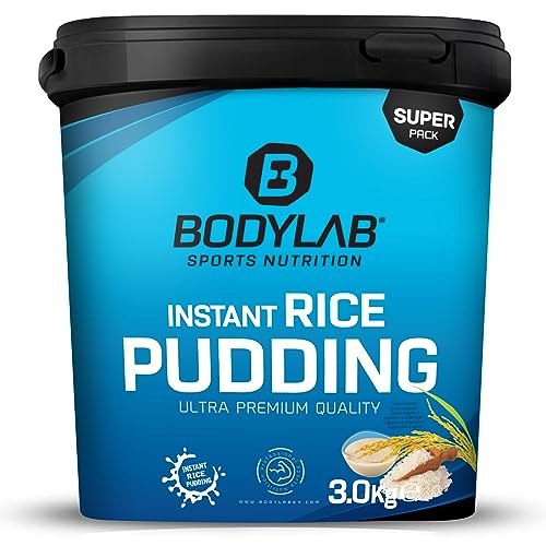 Bodylab24 Instant Rice Pudding Kirsche 3kg, mit Reismehl als Hauptzutat, gut bekömmlich, die schnelle und leckere Kohlenhydratversorgung im Masseaufbau oder vorm Training von Bodylab24