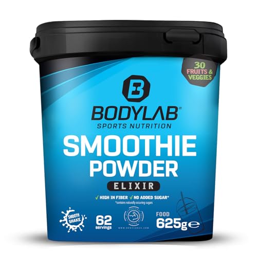 Bodylab24 Smoothie Powder Red Elixir 625g, kalorienarmes Pulver zur Herstellung eines Getränks in Smoothie-Art, aus ca. 30 Frucht- und Gemüsesorten, enthält Ballaststoffe von Bodylab24