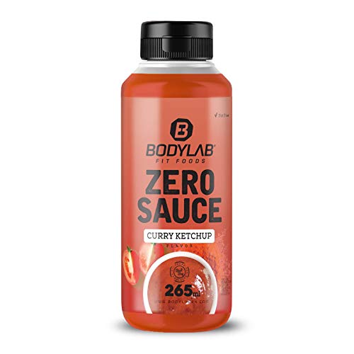 Bodylab24 Zero Sauce Curry Ketchup 265ml, kalorienarm, nur 3-9 kcal je 15g Portion, fett- und zuckerreduziert, perfekt zum Verfeinern von Gerichten, als Sauce oder Dressing, ideal für jede Diät von Bodylab24