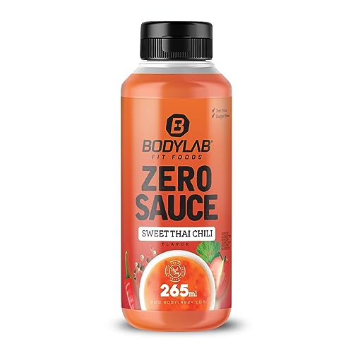 Bodylab24 Zero Sauce Sweet Thai Chili 265ml, kalorienarm, nur 3-9 kcal je 15g Portion, fett- und zuckerreduziert, perfekt zum Verfeinern von Gerichten, als Sauce oder Dressing, ideal für jede Diät von Bodylab24