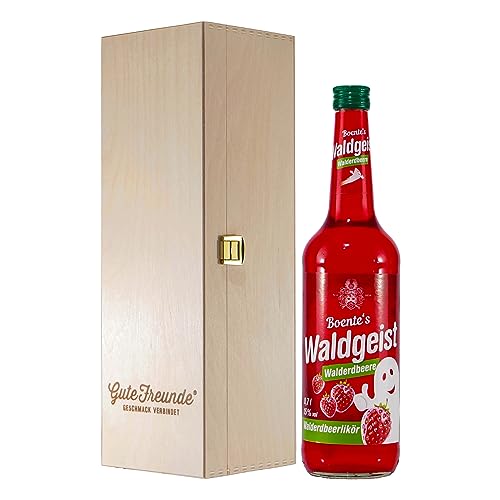 Boente Waldgeist Waldbeerlikör mit Geschenk-Holzkiste von Boente