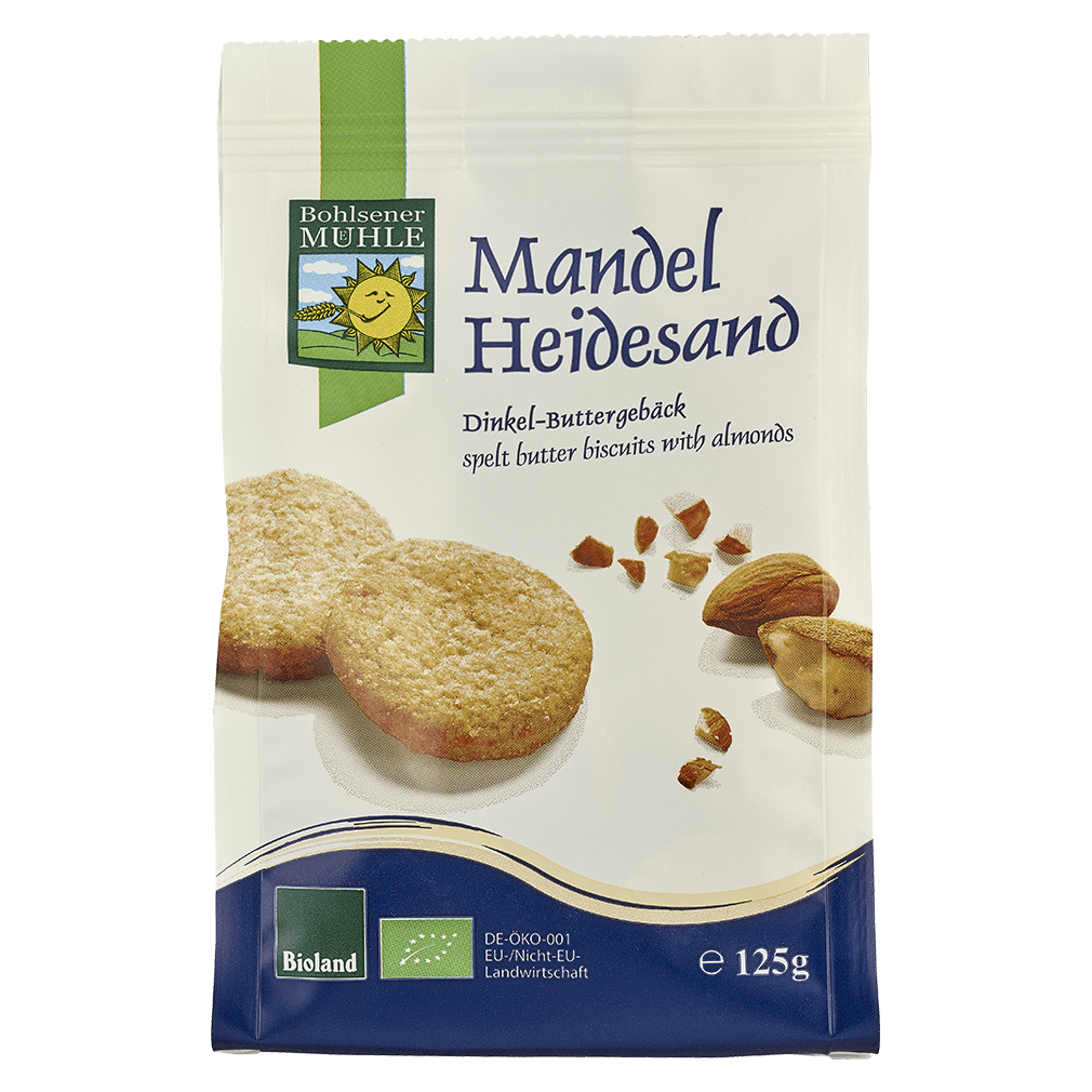 Bio Mandel Heidesand Dinkel-Buttergebäck von Bohlsener Mühle