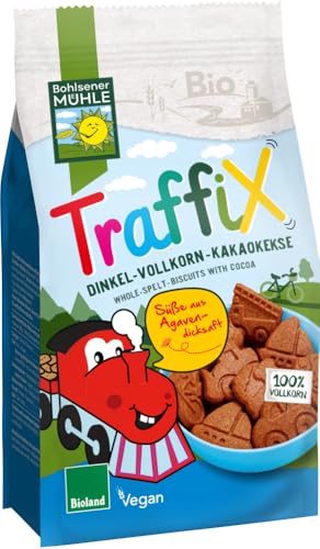 TraffiX Dinkel-Vollkorn-Kakaokekse 2 x 125 gr von Bohlsener Mühle