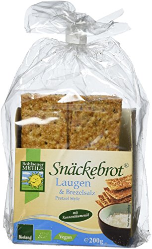 Bohlsener Mühle Brezelsalz & Laugen Snäckebrot, 4er Pack (4x 200 g) - Bio von Bohlsener Mühle