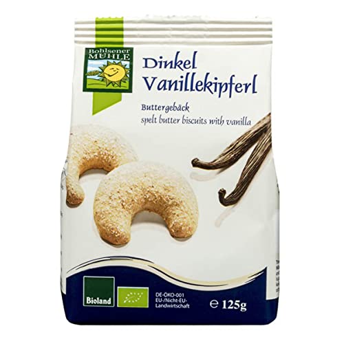 Bohlsener Mühle - Vanillekipferl Dinkel Buttergebäck - 125 g - 6er Pack von Bohlsener Mühle