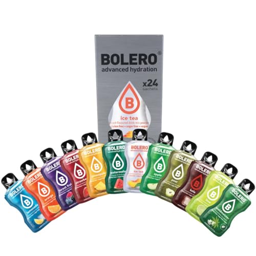 Bolero BEST OF MIX 24x3g | Saftpulver ohne Zucker, gesüßt mit Stevia + Vitamin C | geeignet für Kinder, Sportler und Diabetiker | glutenfrei und veganfreundlich von Bolero