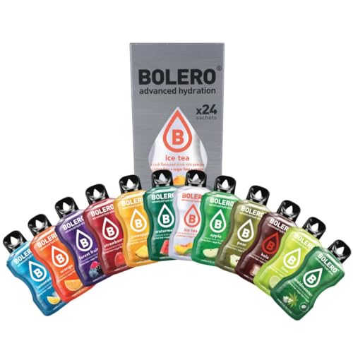 Bolero BEST OF MIX 24x9g | Saftpulver ohne Zucker, gesüßt mit Stevia + Vitamin C | geeignet für Kinder, Sportler und Diabetiker | glutenfrei und veganfreundlich von Bolero