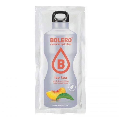 Bolero Drinks - 24 Beutel à 9 g mit Pfirsich-Eistee-Geschmack, Sofortpräparat für Getränke mit Stevia und Vitamin C, ohne Zucker von Bolero