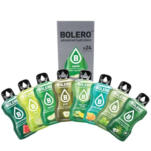 Bolero GREEN FUSION MIX 24x3g | Saftpulver ohne Zucker, gesüßt mit Stevia + Vitamin C | geeignet für Kinder, Sportler und Diabetiker | glutenfrei und veganfreundlich von Bolero