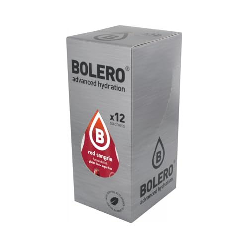 Bolero advanced hydration Instant Getränkepulver Red Sangria 12er Pack mit Stevia - zuckerfrei - für Sportler (Red Sangria) von Bolero