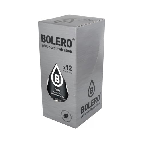 Bolero advanced hydration Instant Getränkepulver Rum 12er Pack mit Stevia - zuckerfrei - für Sportler (Rum) von Bolero