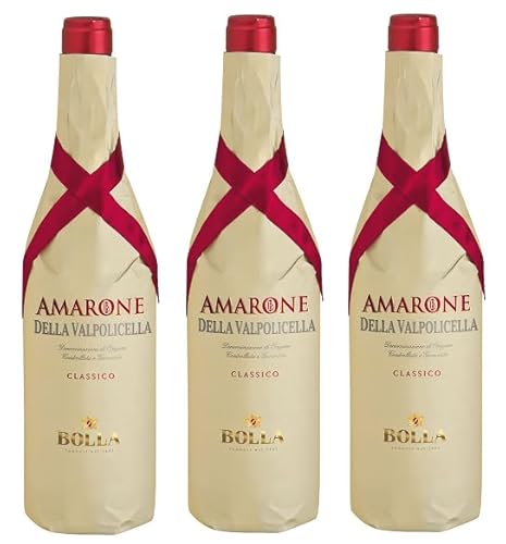 3x 0,75l - 2019er - Bolla - Amarone della Valpolicella Classico D.O.C.G. - Veneto - Italien - Rotwein trocken von Bolla