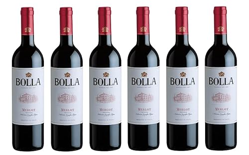 6x 0,75l - 2023er - Bolla - Merlot delle Venezie I.G.P. - Veneto - Italien - Rotwein trocken von Bolla