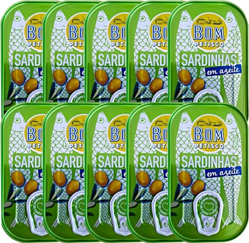 Bom Petisco Sardinen in Olivenöl 120 g - Premium-Qualität aus Portugal - reich an Omega-3 von Bom Petisco