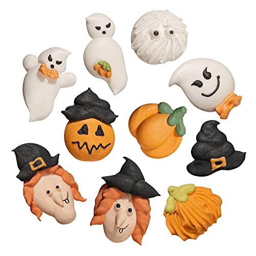 Bombasei Halloween Set 20 Tlg. 142g | Deko essbar aus Zucker | Für Torten, Kuchen, Muffins und viele weitere Desserts | Halloween Tortendeko essbar | HANDMADE in EU | Neue bruchsichere Verpackung von Bombasei decor