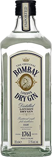 Bombay Sapphire Distilled Premium London Dry Gin, per Dampfinfusion hergestellt mit 8 handverlesenen exotischen Botanicals, 37,5% Vol., 70 cl/700 ml (Packung mit 6) von Bombay