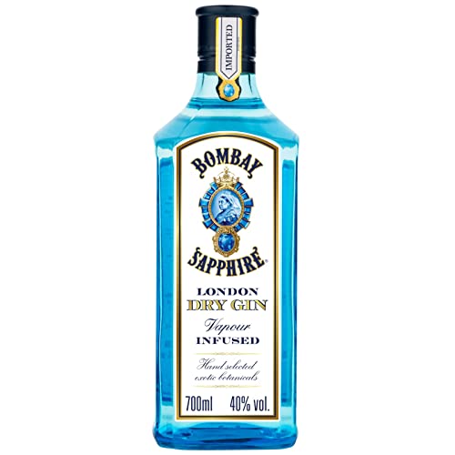 Bombay Sapphire Distilled Premium London Dry Gin, 40% Vol., 70 cl/700 ml, per Dampfinfusion hergestellt mit 10 erlesenen exotischen Botanicals, ideal für die Hausbar und als Geschenk ab 18 von Bombay Sapphire