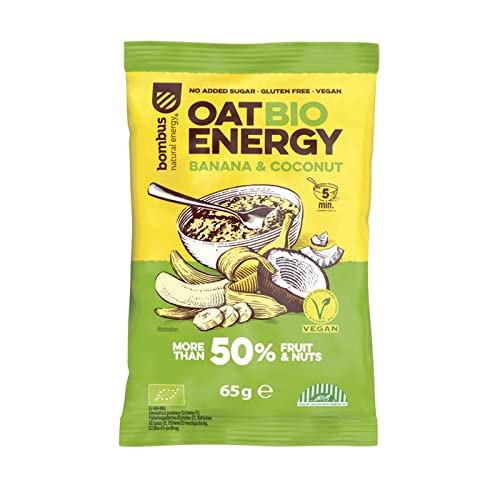 Bombus Oat Bio Energy Porridge 65g - Vegan Glutenfrei Ohne Zuckerzusatz - Jetzt zum Probierpreis (Banane) von Bombus